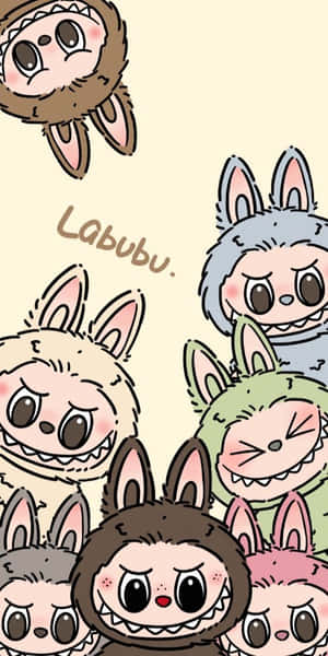 Labubu's Burst Of Colorful Mischief Wallpaper