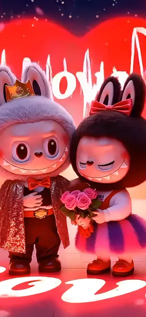 Labubu Valentines Day Love Wallpaper
