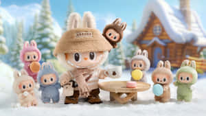 Labubu Winter Adventure Wallpaper