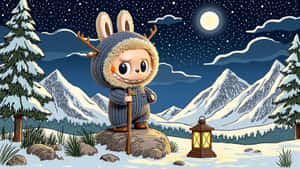 Labubu Winter Adventure Wallpaper