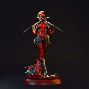 Lady Deadpool In Action Wallpaper