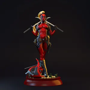 Lady Deadpool In Action Wallpaper