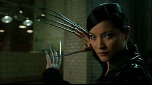 Lady Deathstrike In An Epic Combat Pose Wallpaper