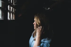 Lady Intrigued Outside Wallpaper