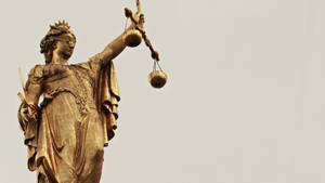 Lady Justice Beige Background Wallpaper