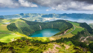 Lagoa Santiago Lake Portugal Wallpaper