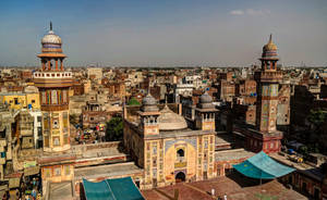 Lahore City Aerial Shot Wallpaper