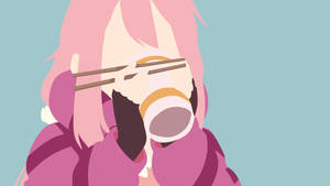 Laid Back Camp Nadeshiko Minimalist Art Wallpaper