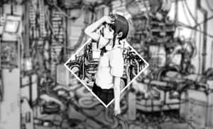 Lain Iwakura Cyberworld Confusion Wallpaper