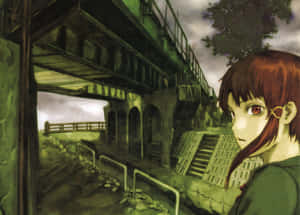 Lain Iwakura Underpass Glance Wallpaper