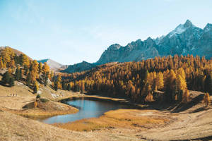 Lake And Mountain Range Hd Wallpaper