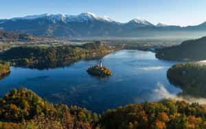 Lake Bled Viewed At The Top Of Osojnica Hill Wallpaper