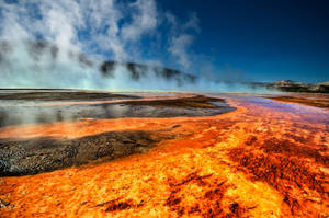 Lake Full Of Burning Temperature Lava Wallpaper