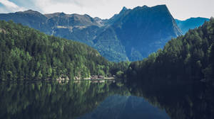 Lake Gosausee In Austria Wallpaper