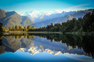 Lake Matheson Reflection New Zealand Wallpaper