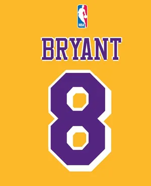 Lakers Bryant Number8 Jersey Wallpaper