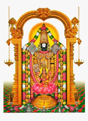 Lakshmi Devi With Lord Venkateswara 4k Wallpaper