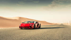 Lamborghini Aventador Flaunting Its Revved Up Glory Wallpaper