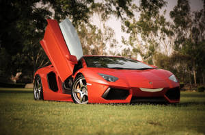 Lamborghini Aventador Rosso Leto Metallic Wallpaper