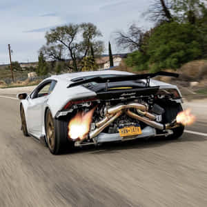 Lamborghini Exhaust Flames Wallpaper