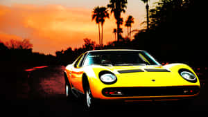 Lamborghini Miura - Classic Elegance And Power Unleashed Wallpaper