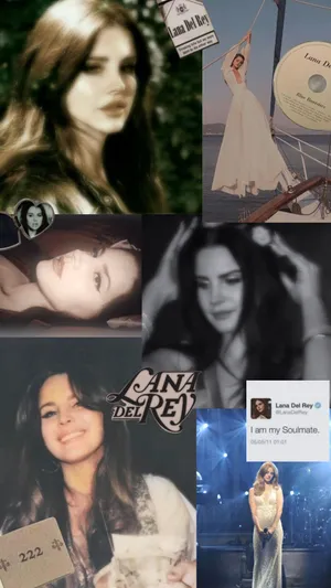 Lana Del Rey Aesthetic Collage Wallpaper