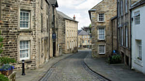 Lancaster Historic Cobbled Street U K Wallpaper