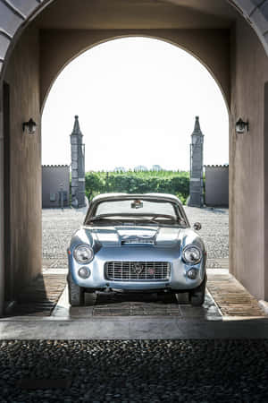 Lancia Flaminia Classic Car Archway Wallpaper