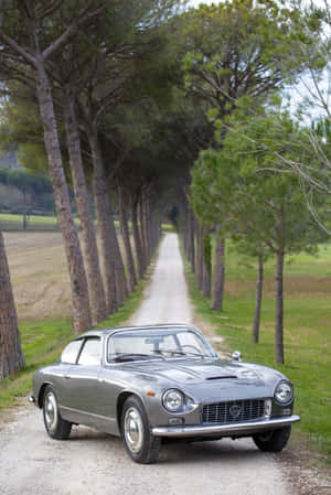 Lancia Flaminia Coupe Country Road Wallpaper