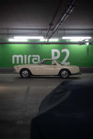 Lancia Flaminia Coupe Parkedin Garage Wallpaper
