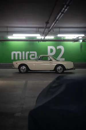 Lancia Flaminia Coupe Parkedin Garage Wallpaper