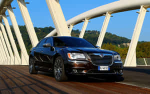 Lancia Thema Black Sedanon Bridge Wallpaper