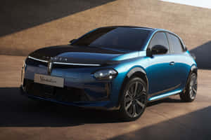 Lancia Ypsilon Blue Side View Wallpaper