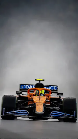 Lando Norris Smoky Background Wallpaper