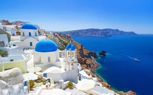 Landscape Photo Of Santorini, Greece Wallpaper