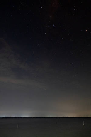 Landscape Silhouette Black Stars Wallpaper