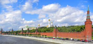 Landscape View Moscow Kremlin Wallpaper