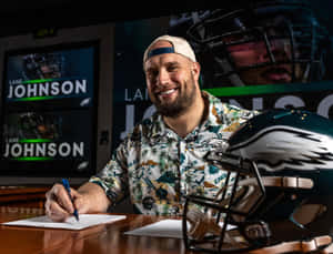 Lane Johnson Signing Event Wallpaper