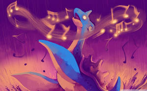 Lapras Enjoying The Music Wallpaper