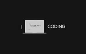 Laptop Coding Concept Wallpaper