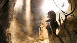 Lara Croft Adventurein Ruins Wallpaper