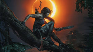 Lara Croft, Ready For A Daring Adventure Wallpaper