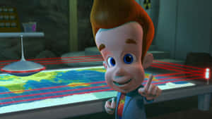 Large Map In Front Jimmy Neutron Boy Genius Wallpaper