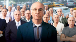 Larry David Looking Serious In A Casual Outfit Wallpaper