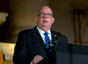 Larry Hogan Speakingat Podium Wallpaper