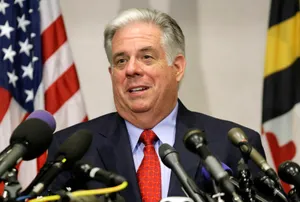 Larry Hogan Speakingat Press Conference Wallpaper