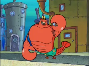 Larry The Lobster Flexing His Muscles Wallpaper