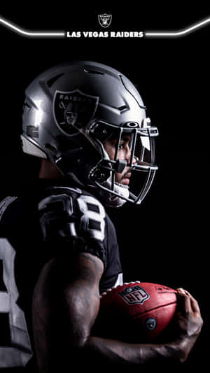 Las Vegas Raiders Football Player Portrait Wallpaper