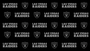 Las Vegas Raiders Logo And Wordmark Pattern Wallpaper