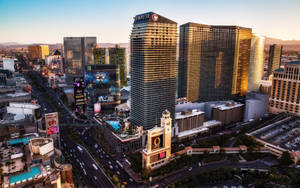 Las Vegas Strip Cosmopolitan Sunset Wallpaper